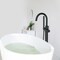 Kibi Circular Floor Mount Tub Filler With Hand Shower - Matte Black KTF301MB - alternate 4